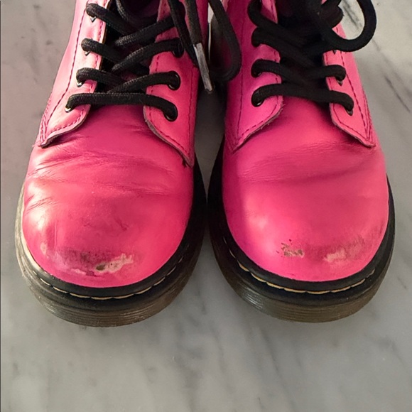 Dr. Martens Hot Pink Lace-Up Boots